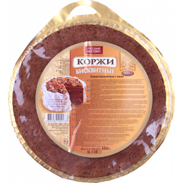 Корж бисвитный с какао 400г