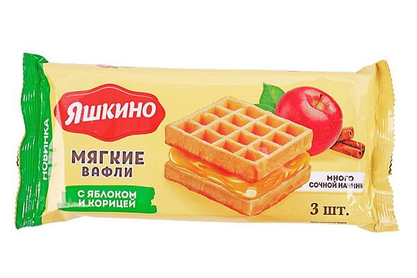 Мягкие вафли с яблоком и корицей 120гр