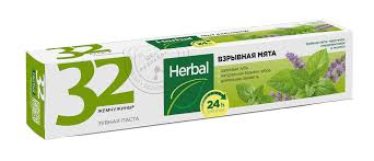 З/паста 32 Жемчужины Herbal Взрывн.мята 100г