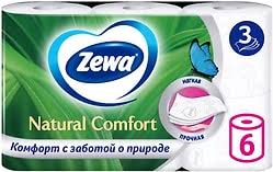 Т/бумага "Zewa Natural Comfort" 3 сл. (6 рул)